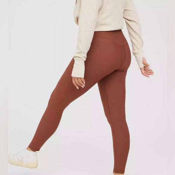 OFFLINE Aerie Real Me Waffle High Waisted Crossover Legging - xs; out of stores - Picture 2 of 7